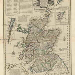 Scotland 1752 Old Map - Bowen -Reprint