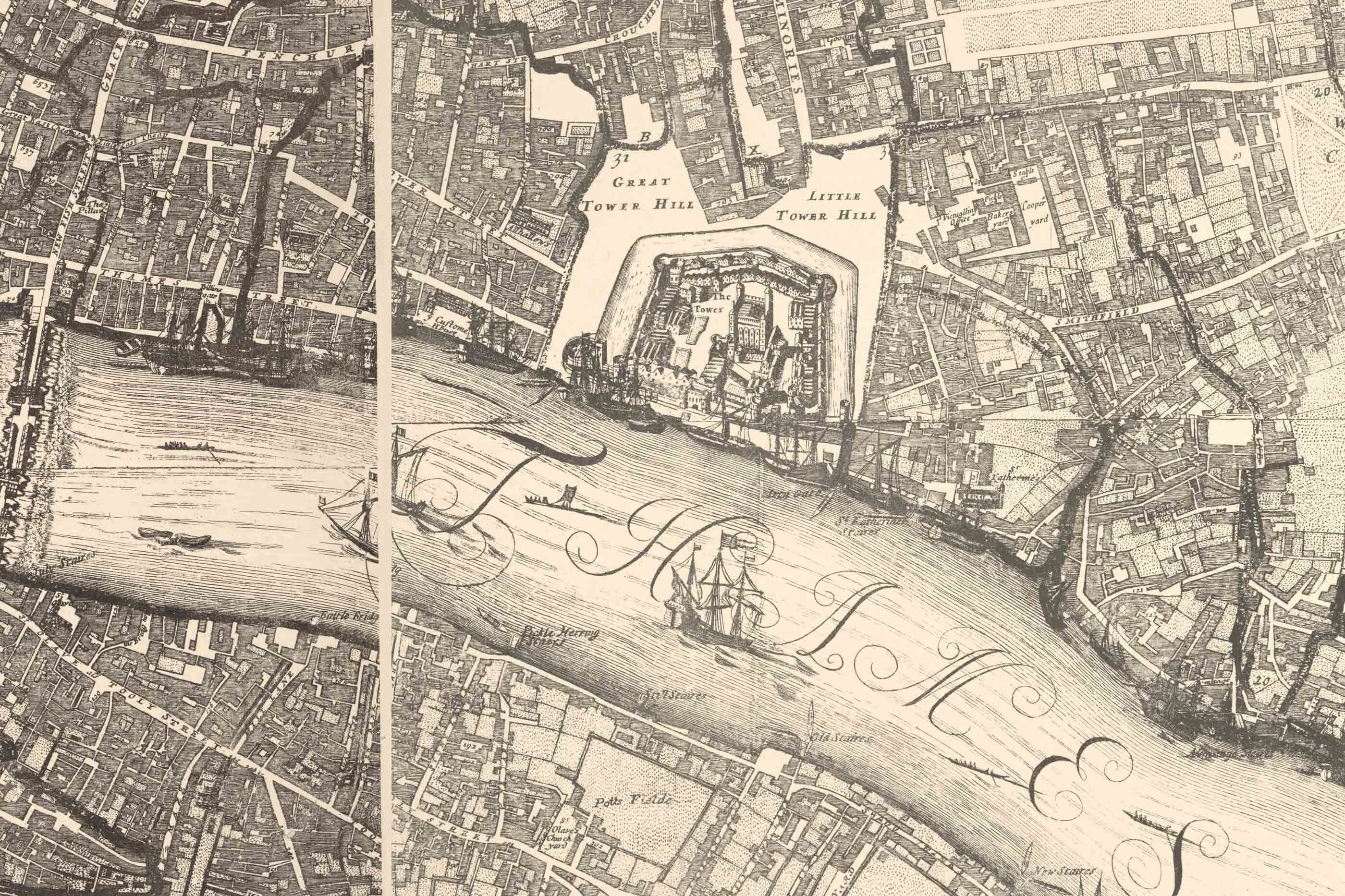London England 1682 Old Map Reprint - Etsy