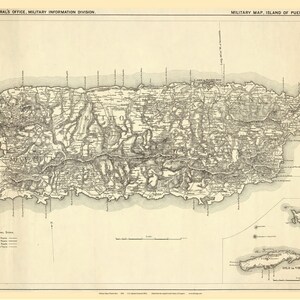 Puerto Rico - 1898 Military Map Reprint - Puerto Rico State