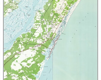 Pawleys Island 1942 Map Reprint - Magnolia Beach - 7x7 Old Topographic USGS Custom Composite COAST - South Carolina 04