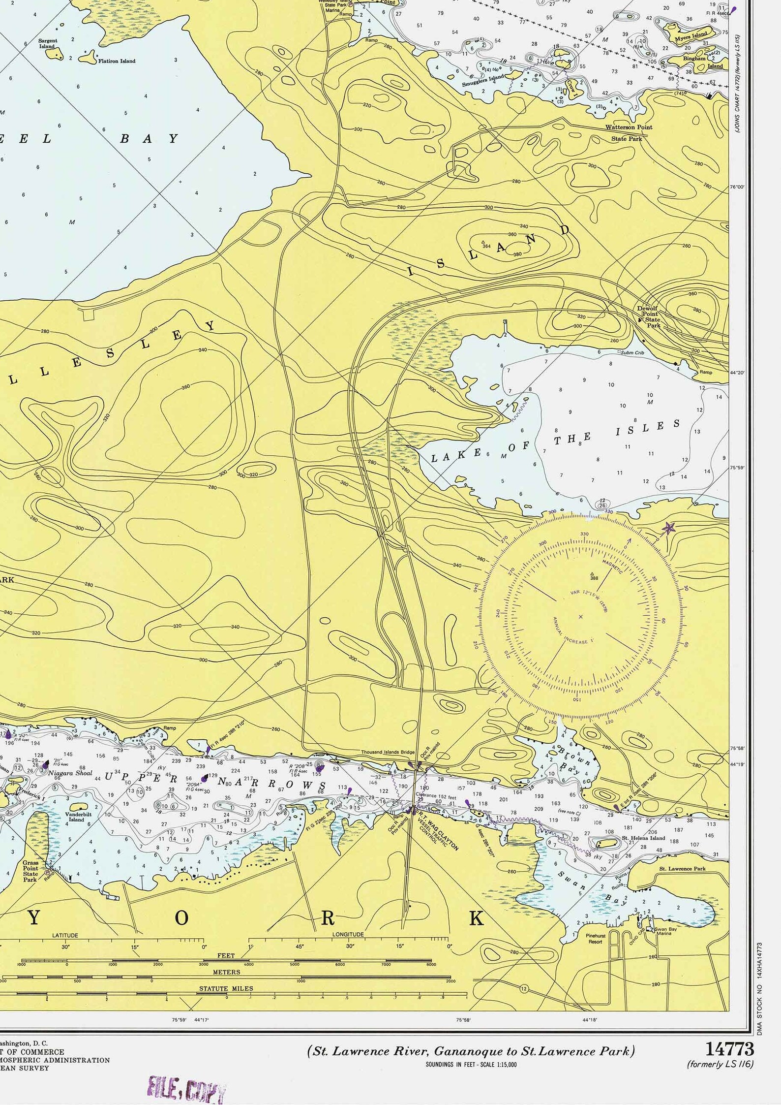 St Lawrence Rivergananoque Ontario to St. Lawrence NY Lake Etsy
