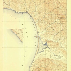 Cayucos 1897 Old Topo Map - Edited reprint of the original quad - 15x15 USGS Topographic California