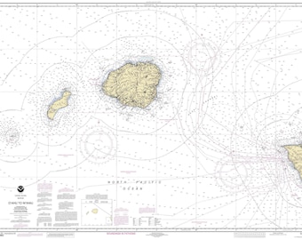 Oahu to Niihau 2003  - Nautical Map -  Kauai - Old Map - PC Reprint Hawaii 4117 - Hawaiian Islands 19380-10