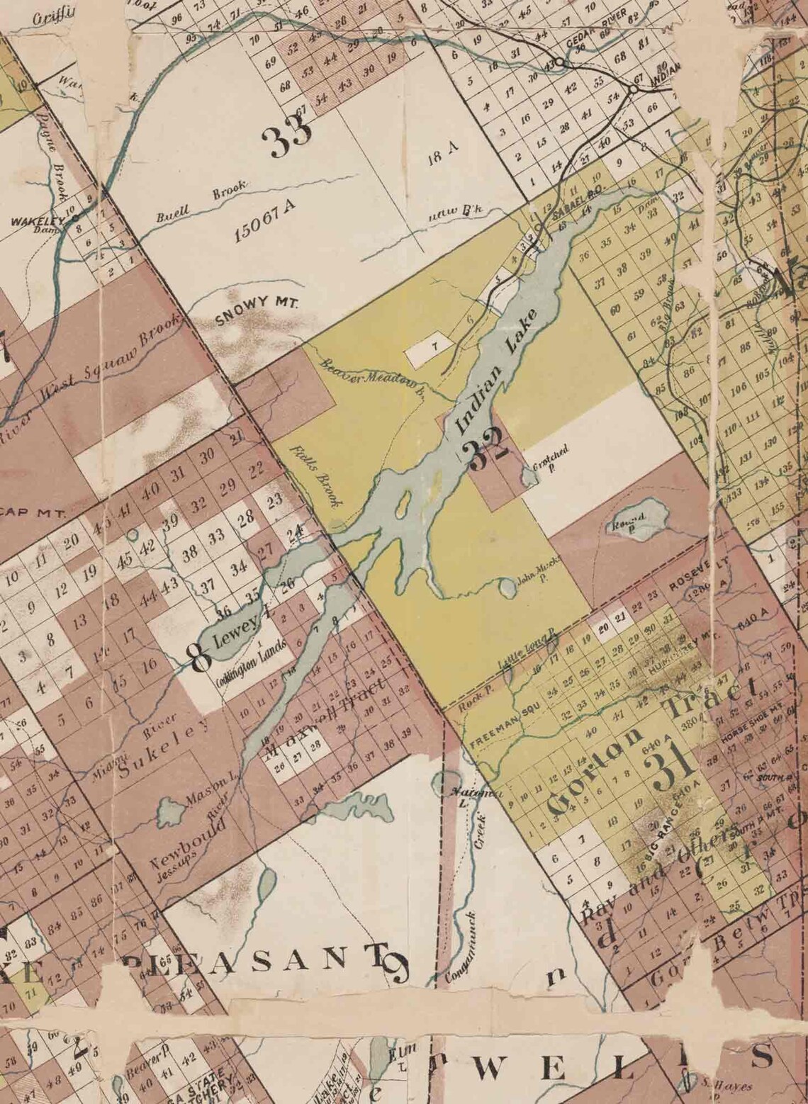 Hamilton County New York 1898 Old Map Custom Reprint with Etsy España