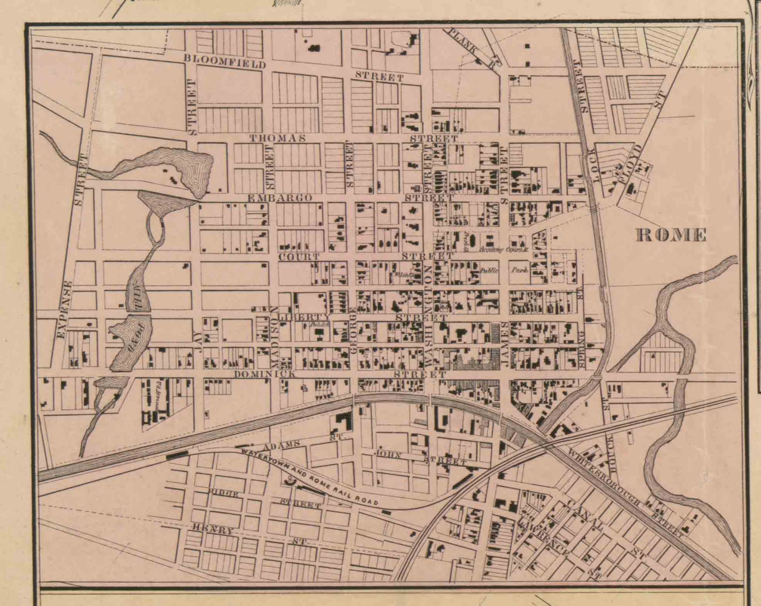 Oneida County New York 1852 Old Wall Map Reprint with Etsy