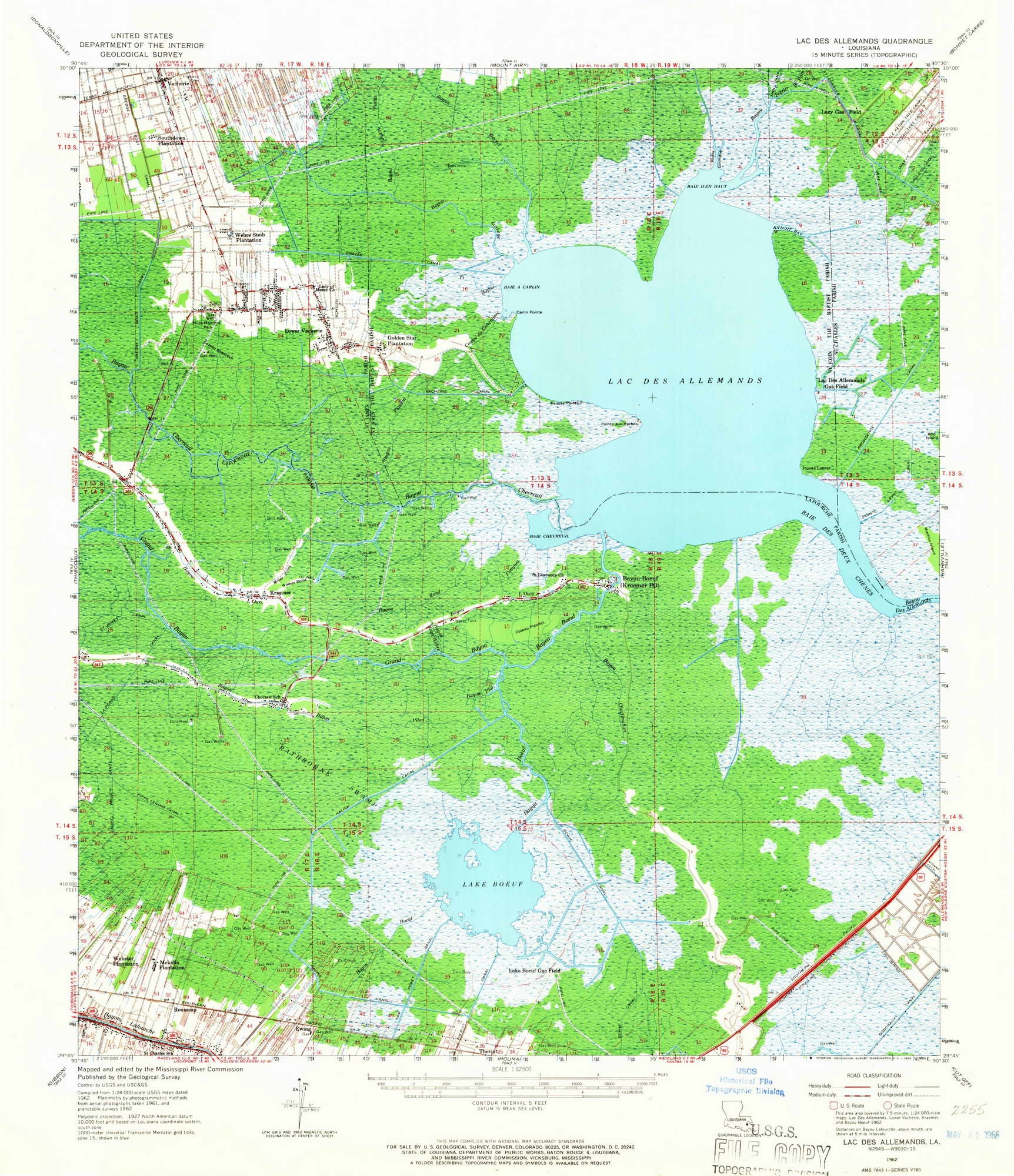 Lac des Allemands 1962 1966 Mapa topográfico antiguo Lago Etsy México