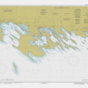 Les Chenaux Islands - 1983 - Lake Huron Nautical Map Reprint - Great Lakes Harbors #6 - 601