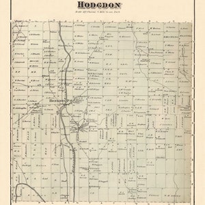 Hodgdon 1877 - Old Town Map Reprint - Aroostook County, Maine - Homeowner Names - Genealogy - ME Atlas 31