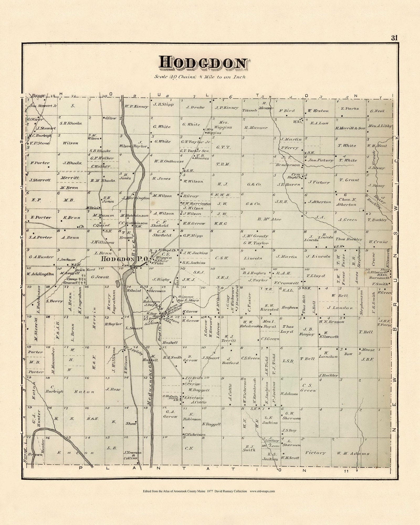 Hodgdon 1877 Old Town Map Reprint Aroostook County Maine Etsy Hodgdon 1877 Old Town Map Reprint Aroostook County Maine Etsy