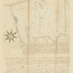 Sudbury 1795 - Town Plan - Old Roads Reprint, Massachusetts Archives - MA