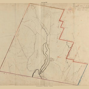 Lanesborough 1830 Town Plan - Old Roads Reprint, Massachusetts Archives - MA