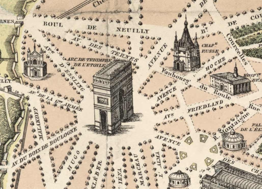 アート・デザイン・音楽 HISTORIC MAPS AND VIEWS OF PARIS Old Map of Paris 1572 France -- Shows Old City Wall With a