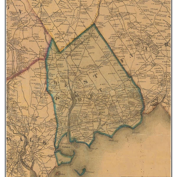 Map of Westport Ct Etsy