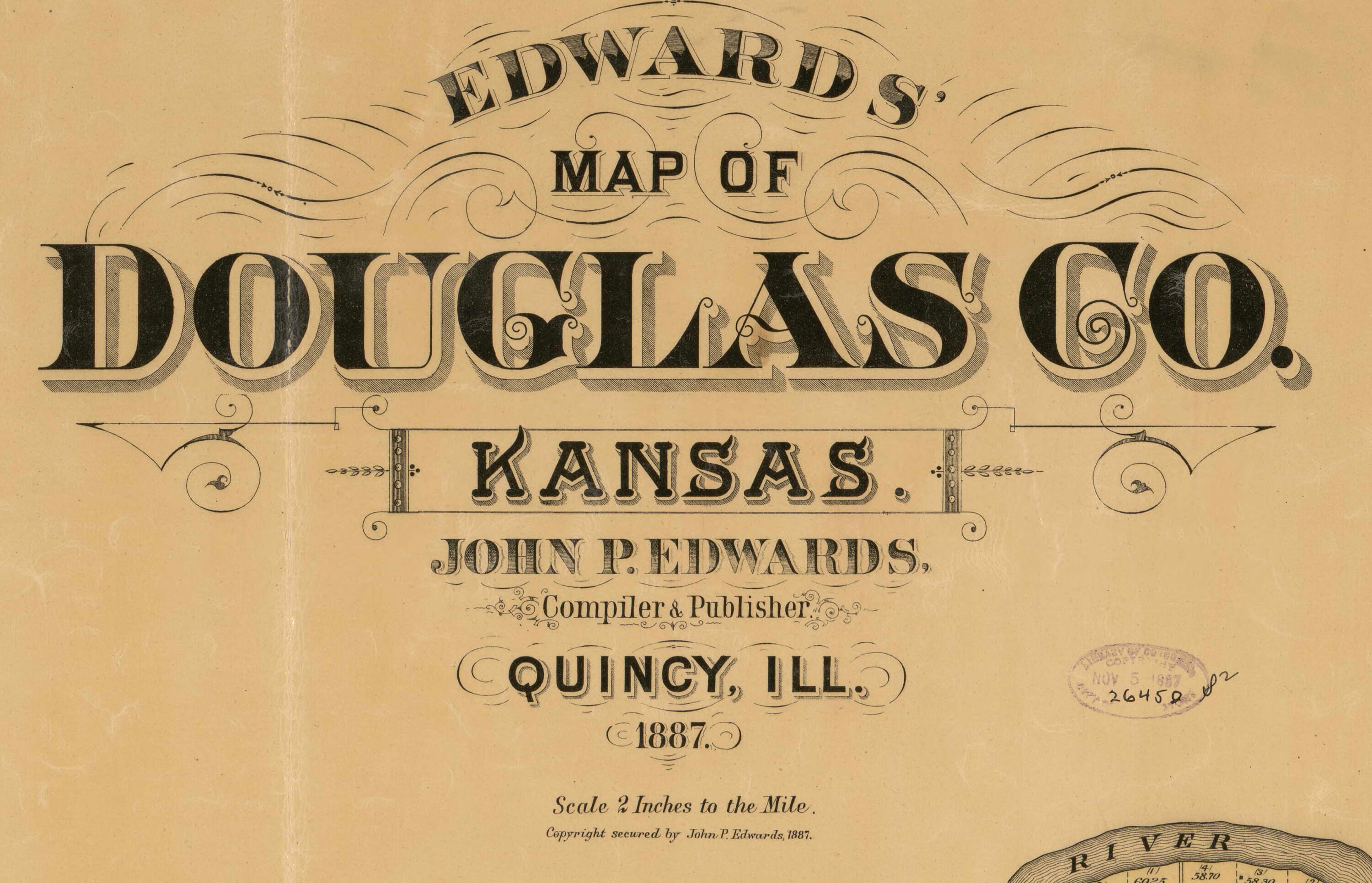 Douglas County Kansas 1887 Old Wall Map Reprint Etsy UK