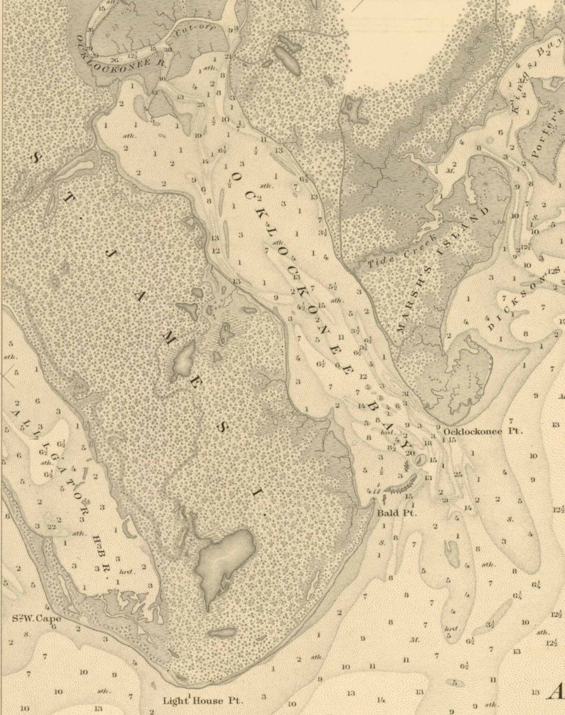 Apalachee Bay 1888 Nautical Map - Il 794xN.1161807225 Axw1 