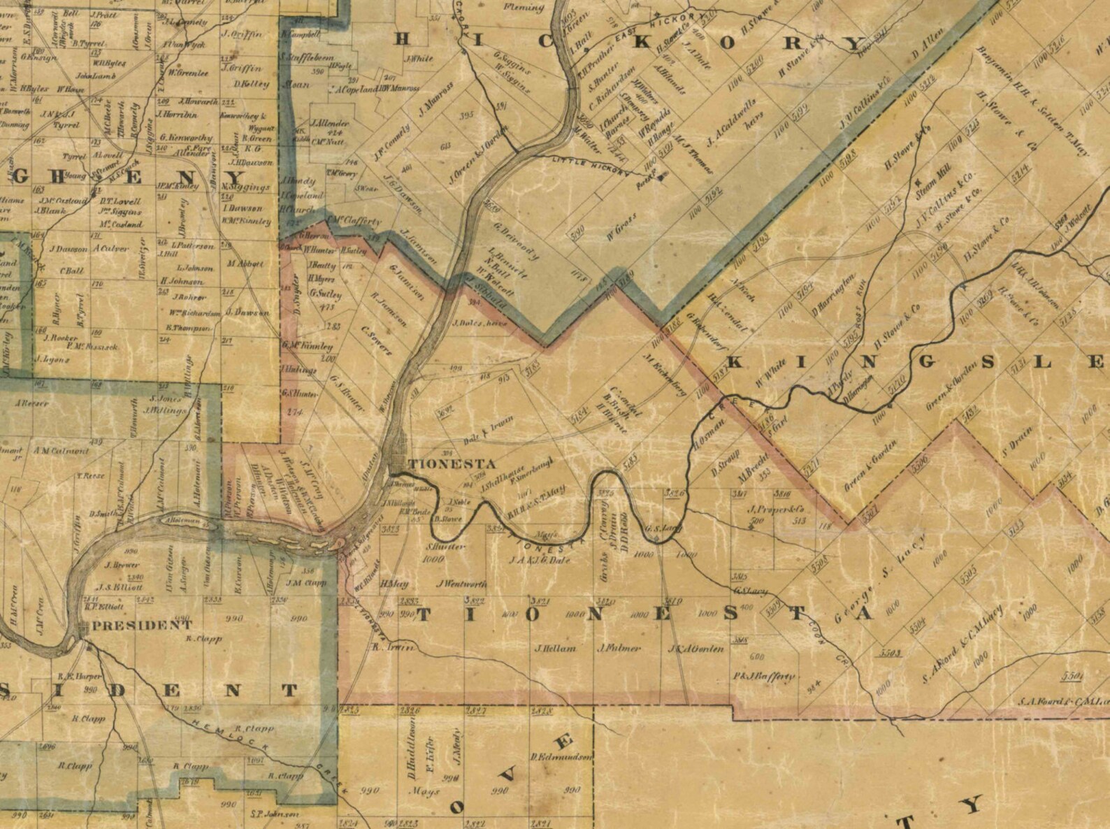 Venango County Pennsylvania Ca. 1857 Wall Map With Homeowner Etsy