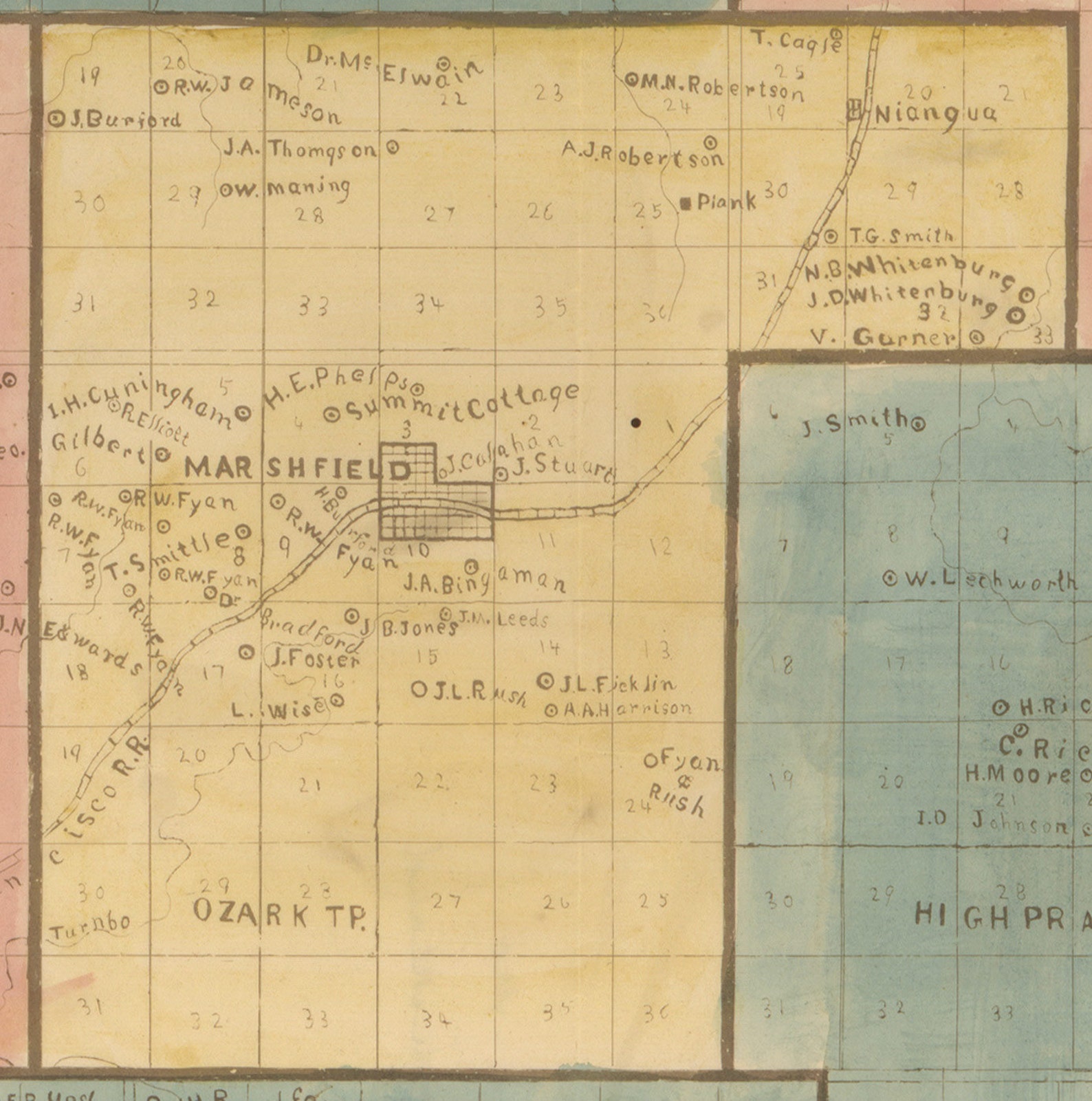 ster County Missouri 1878 Old Wall Map with Homeowner Etsy Nederland