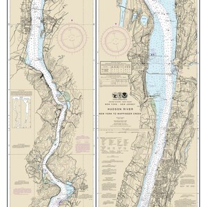 Hudson River - NYC - Wappinger Creek - 2013 - Nautical Chart - Tarrytown Newburgh -  Reprint New York Harbors 282 - 12343
