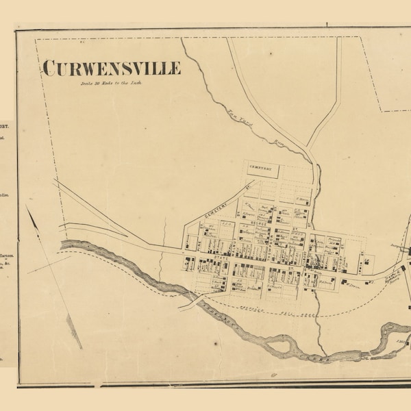 Map of Curwensville Etsy