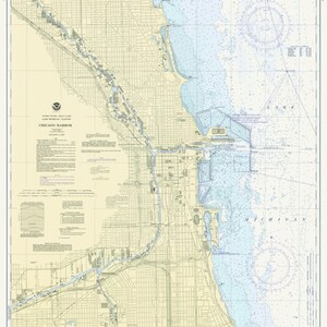 Chicago Harbor 1975 - Lake Michigan, Illinois - Nautical Map Reprint - Great Lakes Harbors #7 - 752