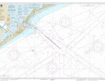 Galveston and Approaches 2013 Nautical Old Map Reprint - Texas - 80000 AC Chart 1282