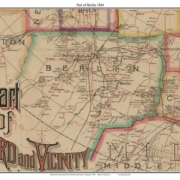 Berlin Ct Map Etsy