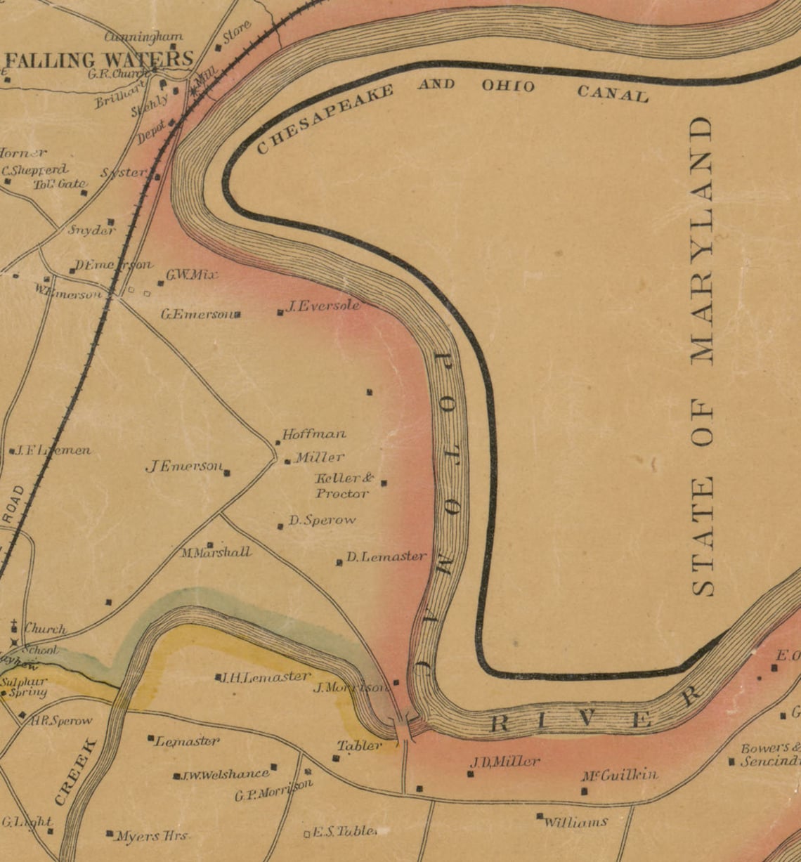Berkeley County Map 1894 West Virginia Old Wall Map With Etsy