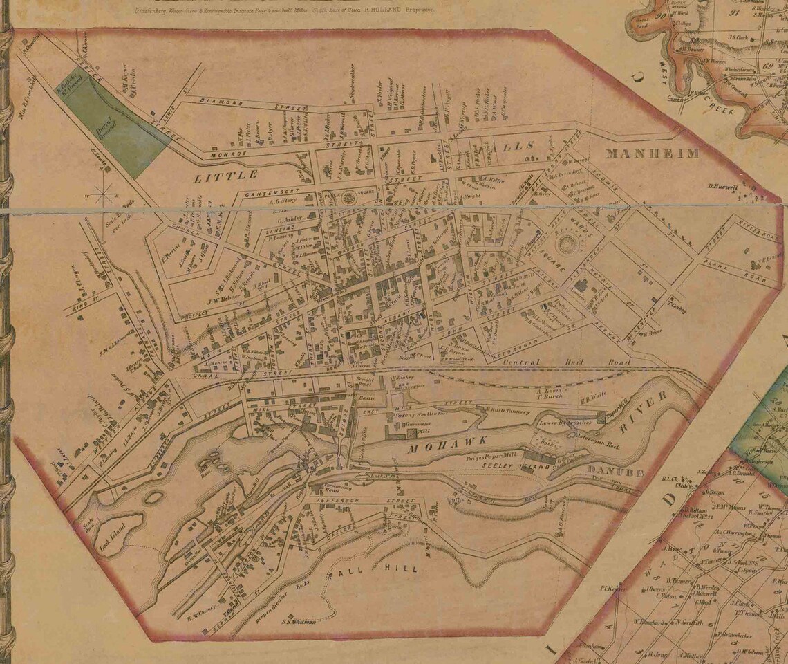 Herkimer County New York 1859 Old Wall Map Reprint With Etsy