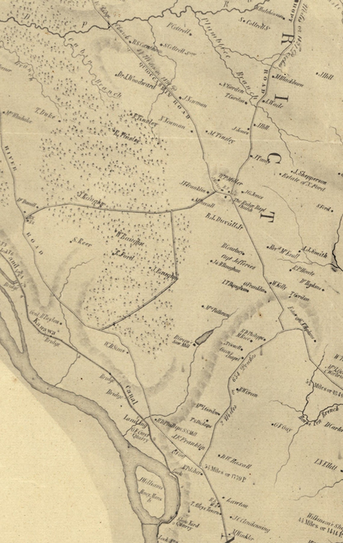 Henrico County Virginia 1853 Old Wall Map With Homeowner Etsy.de