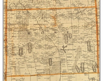 Rose 1858 Old Town Map with Homeowner Names New York - Reprint Genealogy Wayne County NY TM