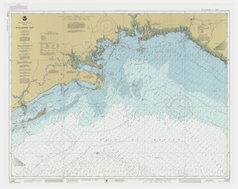Apalachee Bay - 1987 Ochlockonee Bay Aucilla River Rock Point St George Island Florida -  Nautical Map - 80000 AT Chart 11405 - Reprint