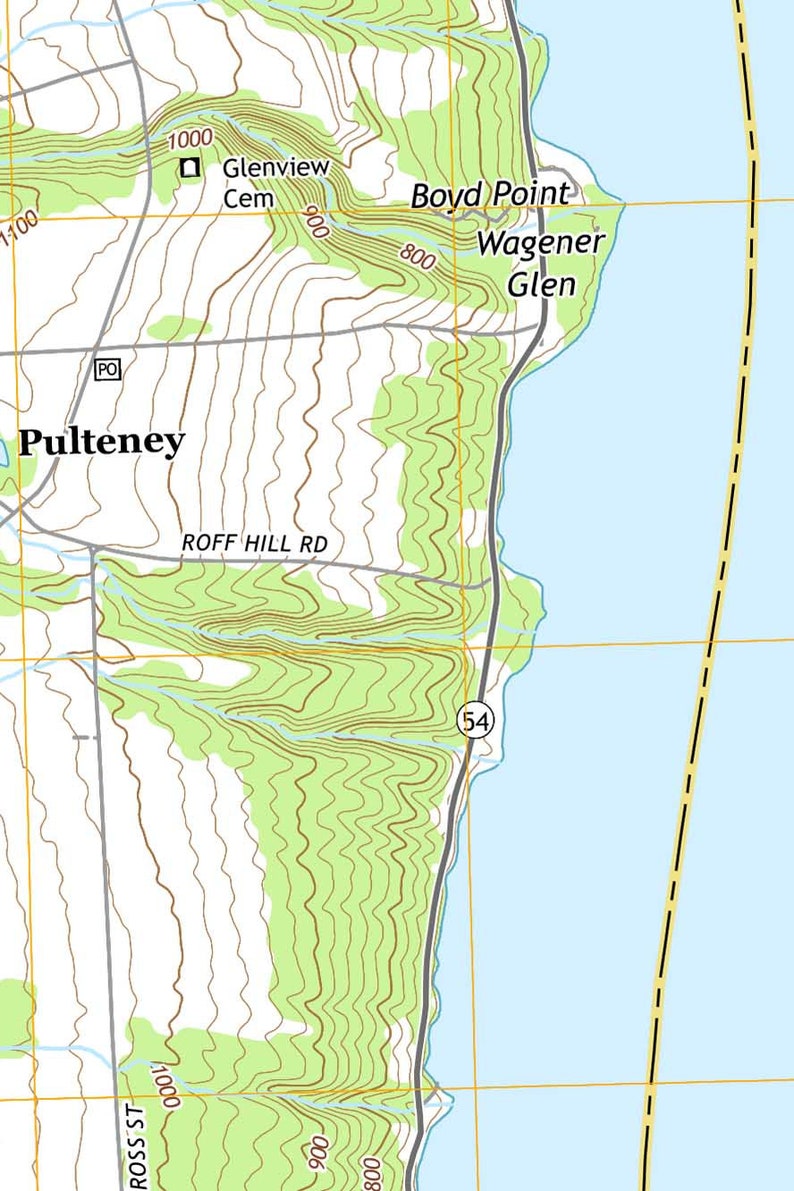 Keuka Lake 2016 USGS Topographic Map Custom Composite Etsy