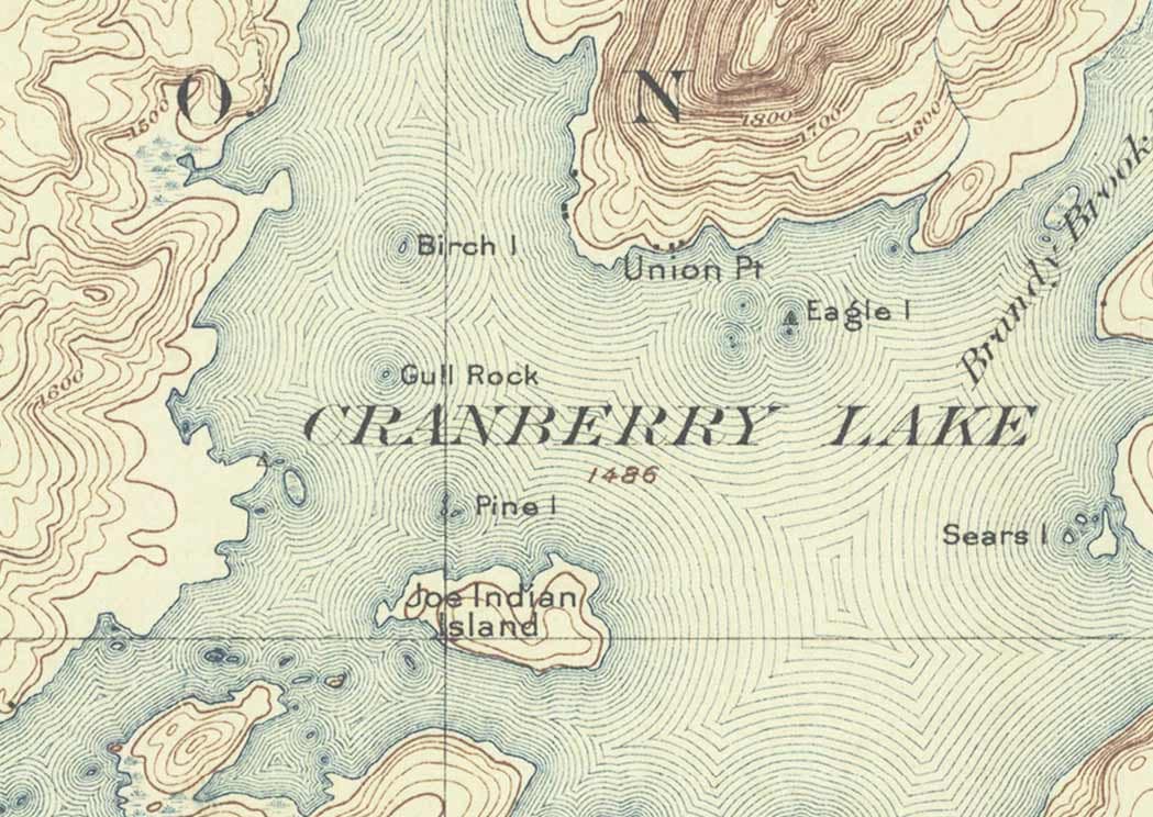 1921 USGS Old Topographic Map Reprint