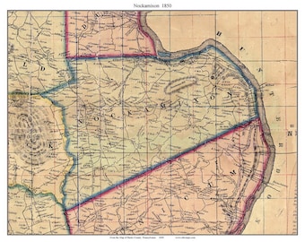 Nockamixon 1850 Old Town Map with Homeowner Names - Pennsylvania - Reprint Genealogy - Bucks County PA TM