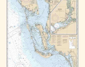 Estero Bay to Lemon Bay including Charlotte Harbor-  2015 Nautical Map  Captiva & Pine Islands Florida- 80000 AT Chart 158- 11426 - Reprint