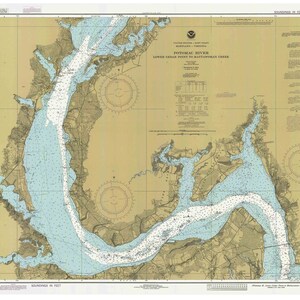 Potomac River - Lower Cedar Point to Mattawoman Creek - 1985 Nautical Map - Reprint - AC Harbors 2 559-12288