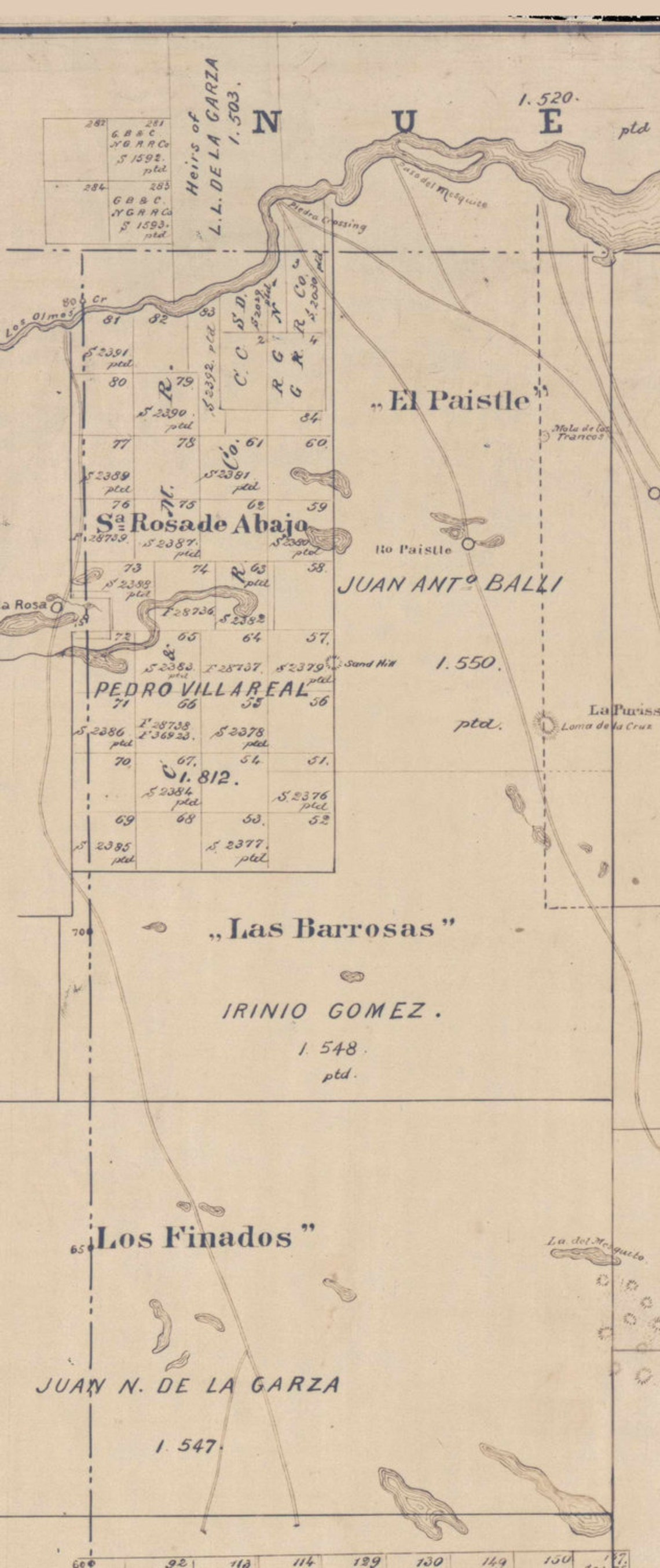 Cameron County Texas 1895 Old Wall Map Reprint With Land Etsy.de
