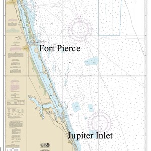 Bethel Shoal to Jupiter Inlet 2014 Nautical Map Florida 80000 AT Chart ...