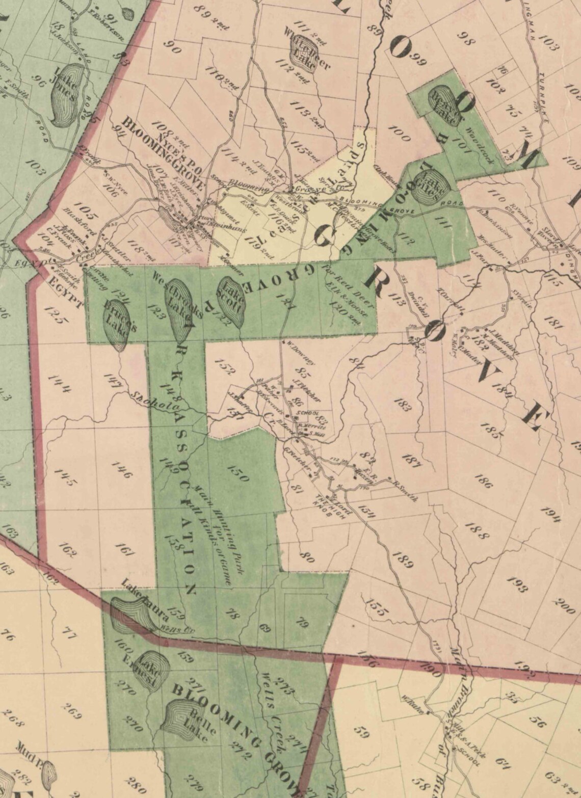 Pike County Pennsylvania 1872 Wall Map with Homeowner Etsy