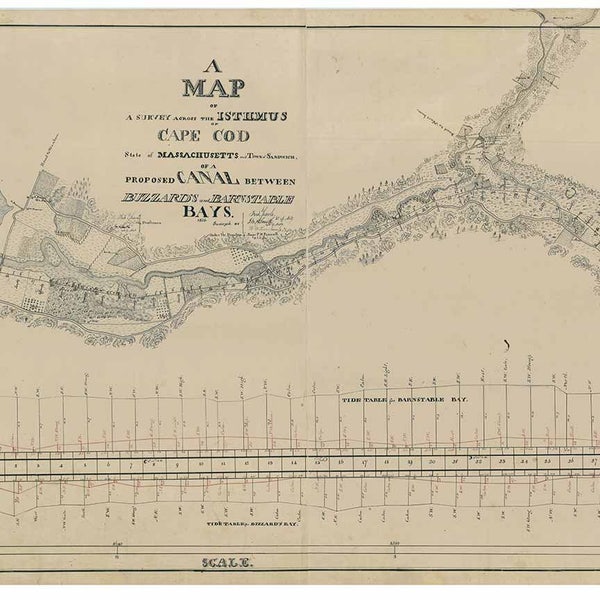 Map of Cape Cod Canal Etsy