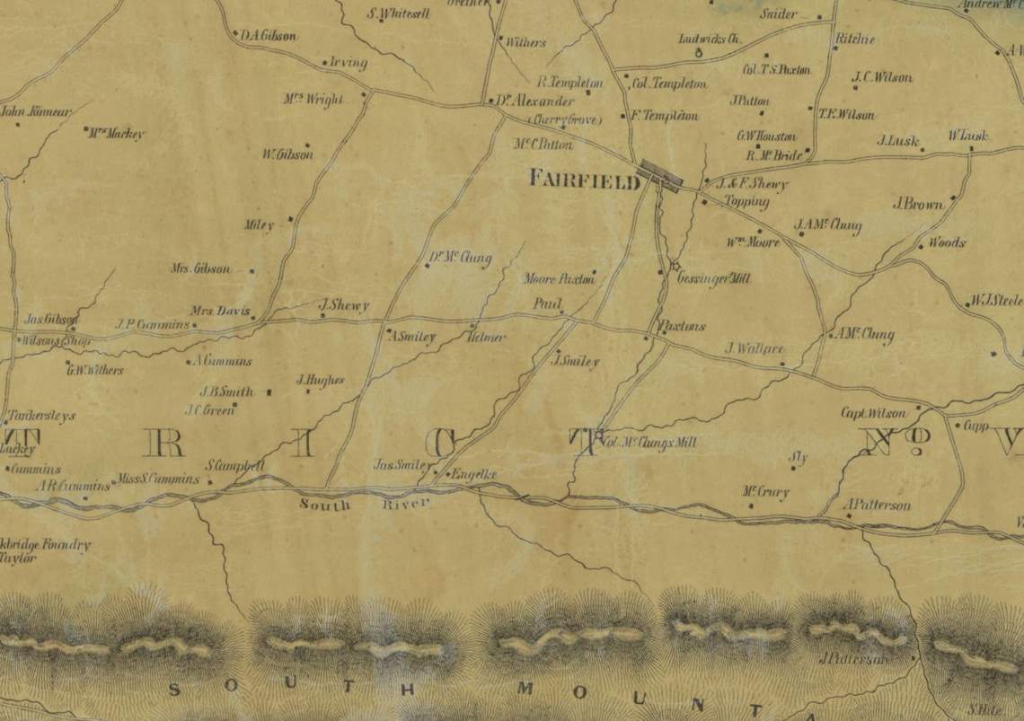 Rockbridge County Virginia 1860 Old Wall Map With Homeowner Etsy