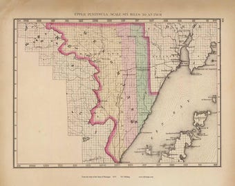Menominee County Michigan 1873 - MI Atlas 1873   #124