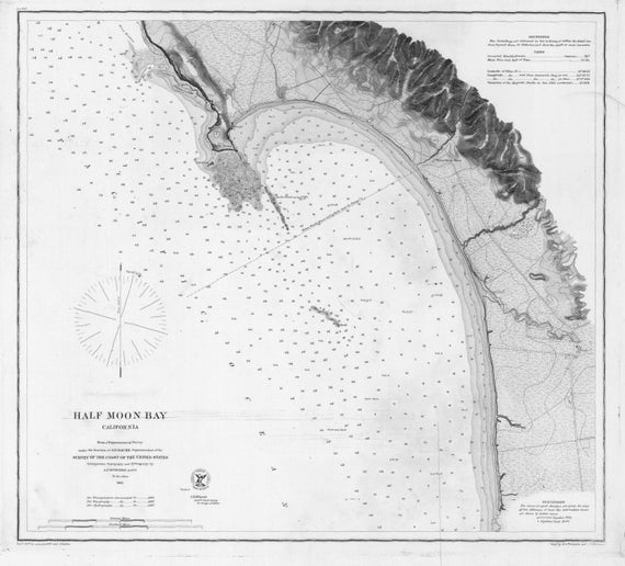 Half Moon Bay Nautical Chart