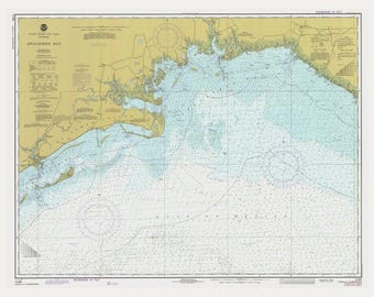 Apalachee Bay - 1978 Ochlockonee Bay Aucilla River Rock Point St George Island Florida -  Nautical Map - 80000 AT Chart 11405 - Reprint