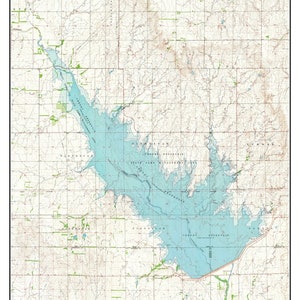 Cheney Reservoir 1965 Map Reprint - Lakes Region Old Topographic USGS Custom Composite Kansas