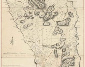 Dominica 1776 Old Map - West Indies  Island - Caribbean  - Genealogy