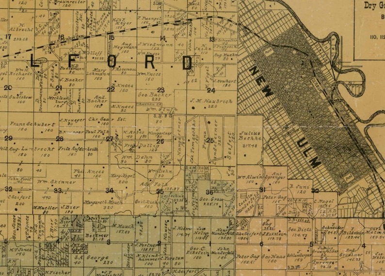 Brown County Minnesota 1900 Old Wall Map Reprint With Etsy