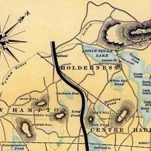 Lake Winnipesaukee 1900 Railroad Map by Boston & Maine RR Reprint image 4