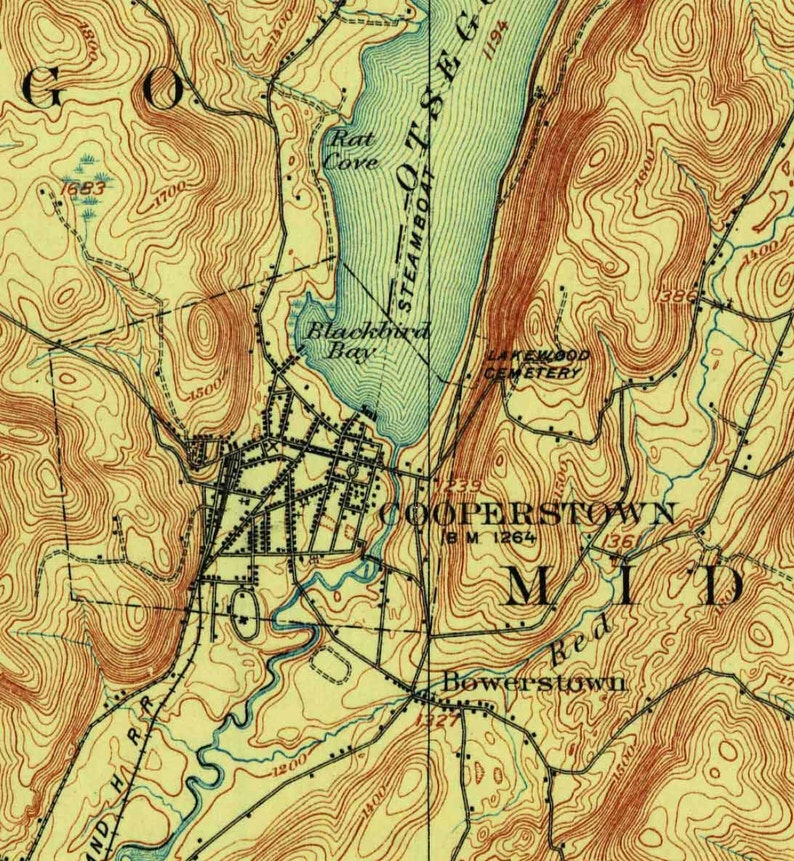 Otsego Lake Ca 1909 Usgs Old Topographical Map Custom Print Etsy