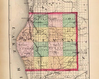 Oceana County Michigan 1873 - MI Atlas 1873 #80